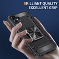 thumbnail image 3 of JTCASES for Samsung Galaxy S24 Armor Case, Built-in Rotatable Kickstand Anti-slip Bumper Heavy Duty Protective Hybird Shockproof Anti-fall Shell Car Mount, Black, 3 of 8