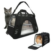 Airline Approved Pet Carrier Soft Sided Small Cat / Dog Comfort Black Travel Bag