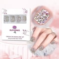 thumbnail image 2 of Press On Nails Elevenail, 24 piezas de diamantes de imitación 3D de tapa completa, hechos a mano, 2 of 9