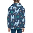 thumbnail image 6 of Naloa Alpaca Astronaut in Space Teenage Zipper Hoodie, Long Sleeve Zip Up Hoodies Casual Jackets Tops for 7-12 Years-Small, 6 of 6