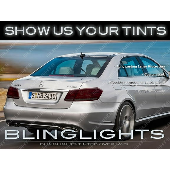For 2014 2015 2016 Mercedes E-Class Tinted Tail Light Overlays Kit Smoked Lamp Film W212 S212 C207 A207