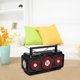 thumbnail image 2 of Altavoz Bluetooth Rojo, Radio con AM FM y Linterna, Carga Solar, Altavoz Dual con Linterna, Soporte para Teléfono Móvil al Aire Libre, Linterna Multifunción, 2 of 3