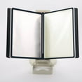 thumbnail image 5 of M&T Displays Desk Reference Organizer with 10 Black Double-Sided 8.5x11 Inch Letter Front Loading Corner Tuck Easy Load Pockets Pivoting Doc Display Catalog Menu Holder Adjustable Heavy Base, 5 of 8