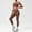 Brown(Bras + Pants), variant on PISONIC Color-Block Yoga Set for Women - Naked Sensation High-Elastic Sprots Bra, Butt-Lifting Leggings & Outdoor Fitness