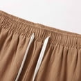 thumbnail image 6 of YUELONGHU Adult Men Casual Pants Mens Casual Pants Stretch Relaxed Fit Summer Men's Solid Color Large Size Loose Linen Nine Pants Harlan Pants Casual Pants, 6 of 8