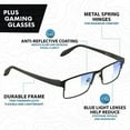 thumbnail image 4 of Glassy Strike Premium Plus Blue Light Blocking Glasses, Anti Eyestrain and fatigue, Glasses for Computer and Gaming, Clear AR Lens, 4 of 6