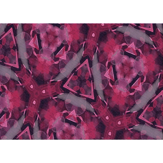 Ahgly Company Indoor Rectangle Patterned Carbon Red Area Rugs, 7' x 9'