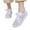 White, variant on YOUYEDIAN Sneakers for Women Versatile Mesh Knit Comfortable Flat Sneakers Casual Breathable Slip On Fashion Print Walking Shoes