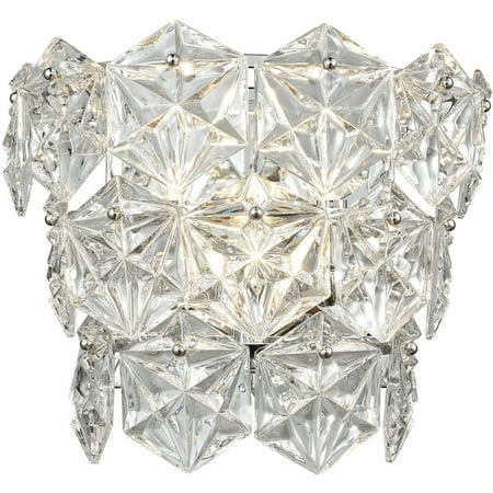 

Wall Sconces 3 Light Fixtures With Polished Chrome Finish Metal/Crystal Material Candelabra Bulb 14