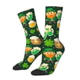thumbnail image 2 of Uemuo St Patrick's Day10 Pattern Women's Crew Socks, Soft Durable Breathable Moisture-Wicking with Odor Control Cotton socks, 2 of 9