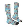 thumbnail image 4 of Lsque Cute Donut Printed Crew Socks Men's Women's LightWeight Thin Casual Calf Socks ,Knee High Socks,Cotton Socks, 4 of 9
