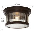 thumbnail image 3 of Designers Fountain 20935-CHN Canyon Lake 12" Decorative Flushmount, Chestnut, 3 of 3