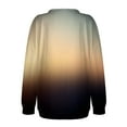 thumbnail image 4 of Yuyuzo Womens Shirts Round Neck 1/4 Button Long Sleeve Pullover Gradient Color Sweatshirts Baggy Casual Tops, 4 of 4
