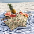 thumbnail image 6 of 2 Pack Outdoor Waterproof Throw Pillow Covers,Vintage Rose Flower Leaf Herb Decorative Square Patio Pillowcases for Chair Couch Sofa 16x16in, 6 of 9
