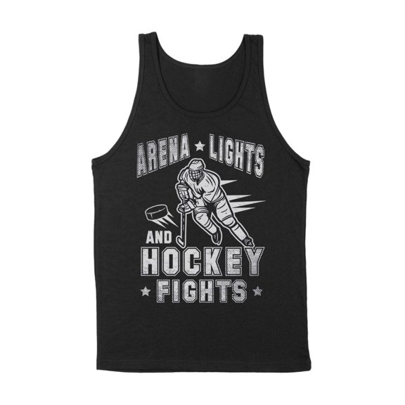 Arena Lights and Hockey Fights Tank Top Unisex Large Black
