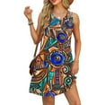 thumbnail image 5 of Women's 2025 Floral Sundress - Loose V-Neck Sleeveless with Pockets, Vintage-Inspired Beach Cover Up & Casual Summer Dress, 5 of 7