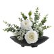 thumbnail image 3 of 2X Kit de Jarrón Ikebana, Cuenco Ikebana de Cerámica y Flor de Metal Kenzan, con Herramienta para Enderezar Agujas, Color Negro, 3 of 5