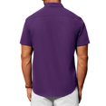 thumbnail image 4 of Vestido de manga corta Shirt Alimens & Gentle para hombre, color morado, talla L, 4 of 6