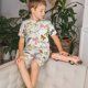 thumbnail image 4 of Balery Colorful Bow Knots1 Conjunto de Pijama Infantil de Manga Corta con Estampado – Ropa de Dormir de Algodón Suave-Large, 4 of 6