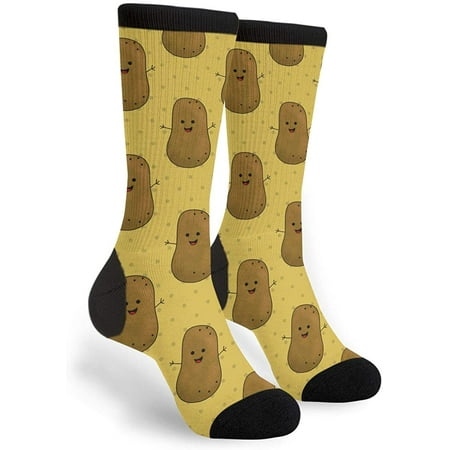 

Cute Potatoes Unisex Novelty Crew Socks Funny Crazy Novelty Socks Gift