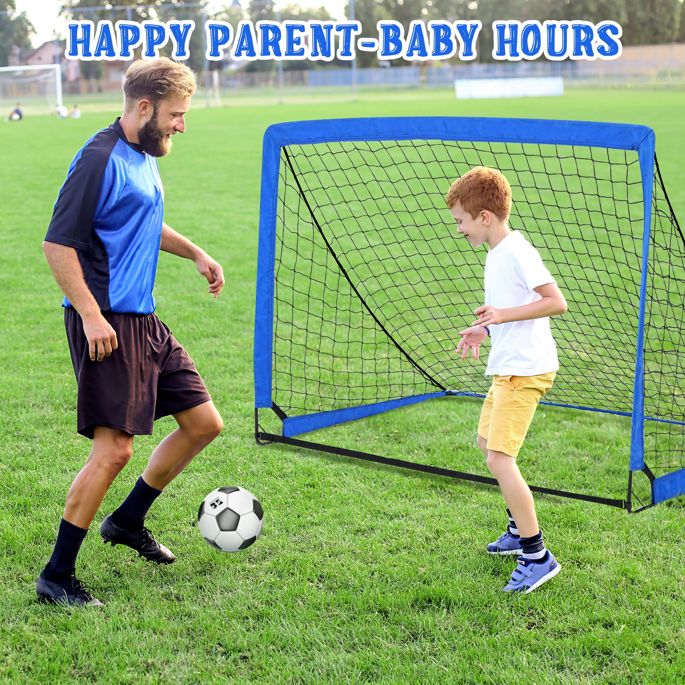 Hijob 2 Pack 4x3ft Soccer Goals&Ball Set for Kids/Teenagers
