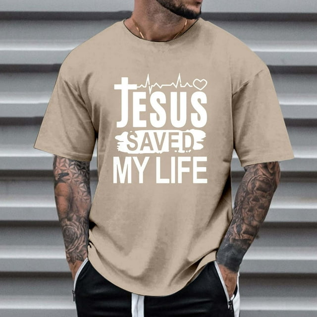 T-shirts pour Hommes Manfinity LEGND Slogan Graphique Décontracté T-Shirt à Manches Courtes pour Usage Quotidien