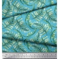 thumbnail image 3 of Soimoi Blue Rayon Fabric Cedar Leaves Fabric Prints By Yard 42 Inch Wide, 3 of 3