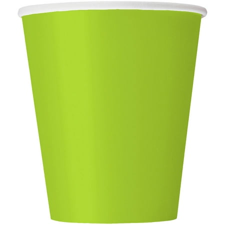 Green 14 Oz Mug - Paper Cups, 9 oz, Neon Green, 14ct