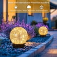 thumbnail image 2 of COWIN 4 Pack 3.9'' Solar Globe Lights Outdoor Waterproof,30 LED Cracked Glass Globe Solar Power Ground Lights,Solar Orbs Outside-Outdoor Decorations Patio & Yard Lawn Backyard Decor(Warm White), 2 of 8
