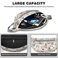 thumbnail image 4 of Fanny Pack White Christmas Gnome Pattern Waist Pack Bag,Running Cross Bag,Waterproof Large Fanny Packs for Women Men for Travel Running Hiking Cycling, 4 of 6