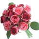 thumbnail image 5 of Inteprter 12 piezas de tela de seda, flor de Rosa Artificial, flores falsas portátiles para interiores y exteriores, hogar, sala de estar, Decoración Rosa roja, 5 of 6