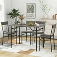 thumbnail image 4 of Costway 5PCS Dining Table Set for 4 Rectangular Kitchen Table & 4 Chairs with Metal Frame Cement Gray, 4 of 10