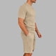 thumbnail image 4 of Ceisia Men's Slim Fit Diamond Jacquard 2-Piece Set Crew Neck Short Sleeve T-Shirt with Elastic Waist Drawstring Shorts Gifts, 4 of 7