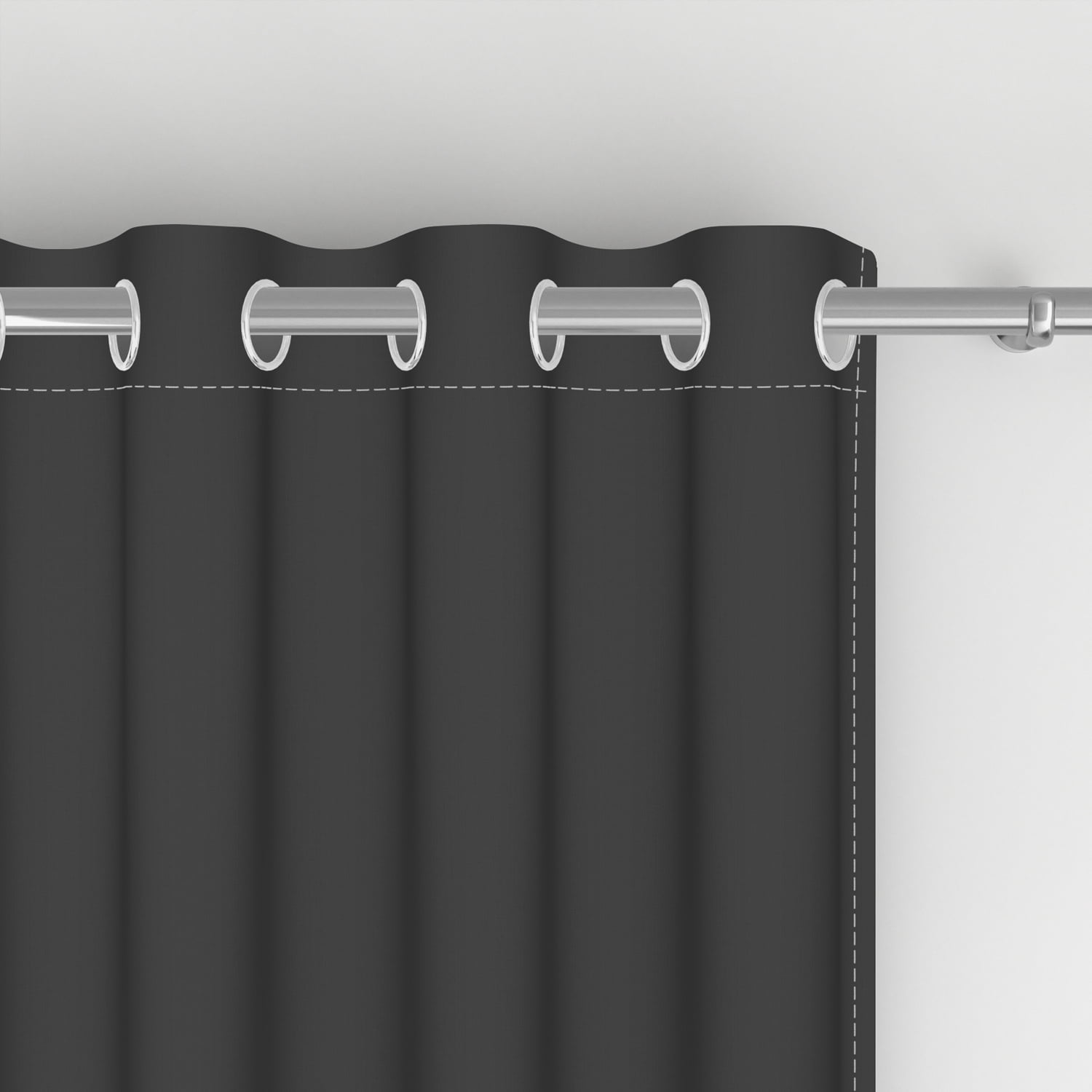 Aofoto Dark Gray Blackout Curtains Thermal Curtains Outdoor Curtains Drapes for Patio, 2 Panels,52W x 63L inches