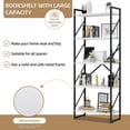 thumbnail image 3 of Walsunny Bookshelves Wooden Bookcases 5 Tiers H-Shaped Bookshelf with 5 Open Display Shelves White, 3 of 9