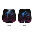 thumbnail image 3 of Gaeub Futuristic Purple Panther Print Women's Athletic Shorts,High Waisted Running Shorts,Pocket Sporty Short,Gym Elastic Workout Shorts-XX-Large, 3 of 7