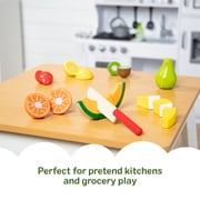 Melissa & Doug Cutting Fruit Set - Wooden Play Food Kitchen Accessory, Multi