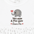 thumbnail image 4 of Inktastic Meemaw and Peepaw Grandkids Elephant Girls Baby Dress, 4 of 5