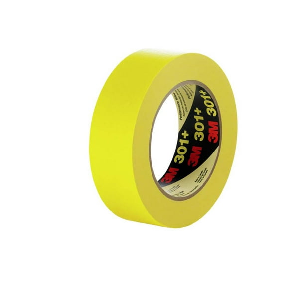 3M Performance Yellow Masking Tape 301+, 48 mm x 55 m 6.3 mil, 24 per