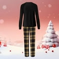 thumbnail image 5 of Family Matching Autumn Winter Black Santa Pajama Set Family Home Suit Christmas Top and Pants Two Piece Ensemble for Moms, 5 of 5