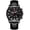Black Leather - Black Steel - Black Surface, variant on Black Internet celebrity waterproof sports fashion trend stainless steel quartz men's watch