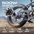 thumbnail image 4 of WOOKEN Electric Bike for Adults, 750W Ebike, 25MPH 60Miles Electric Mountain Bike, 26" Fat Tire Electric Bicycle with 48V 15AH Battery, Rear Rack, Lockable Suspension Fork,7 Speed,UL 2849, 4 of 10