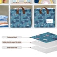 thumbnail image 4 of Yayeee Foldable Storage Basket for Shelves Waterproof Cloth Bins with Handles, Blue Forest Cat Pattern, 4 of 7