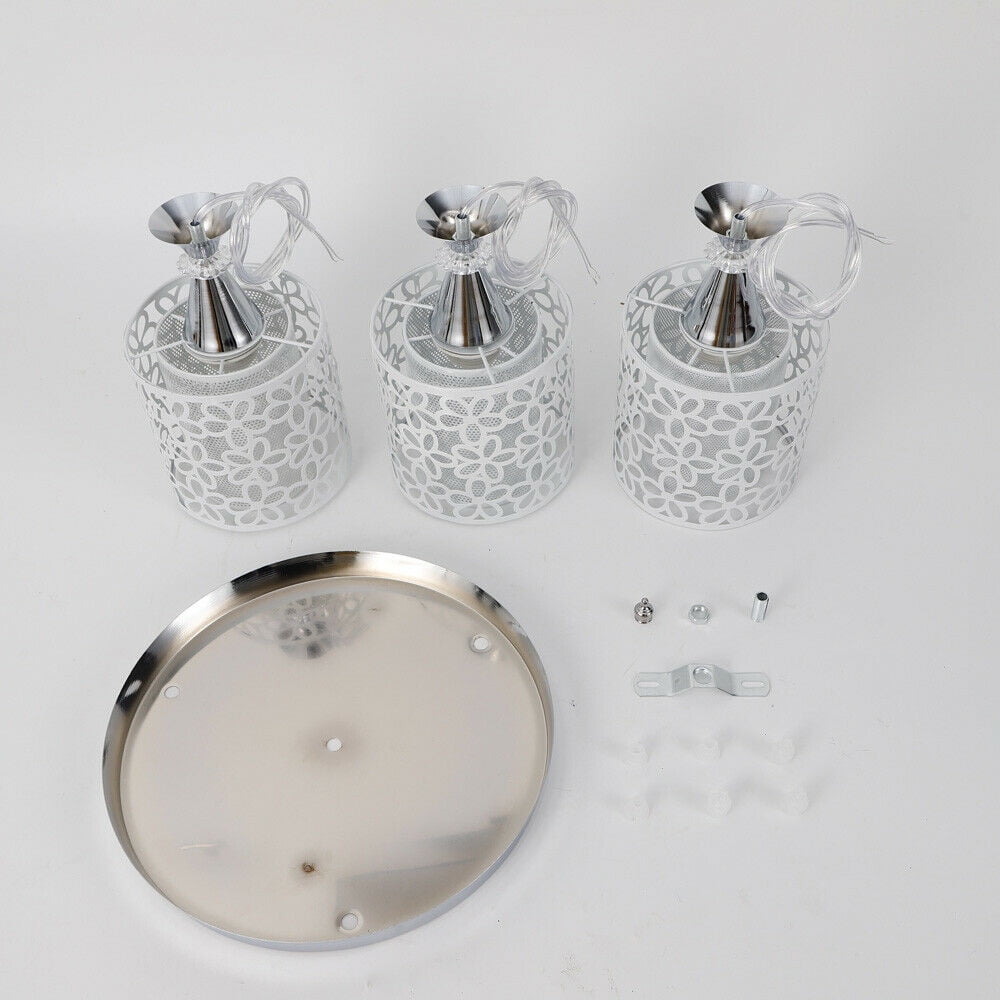 CNCEST 3pcs Modern Petal Ceiling Light LED Pendant Lamp Dining Room Chandelier Fixture