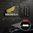 thumbnail image 4 of American Art Decor Honda Wing LED Plaque Sign - Retro Lighted Wall Decor for Man Cave, Garage, Workshop & Game Room - Classic Motorcycle Yellow Neon-Style Sign, 4 of 7