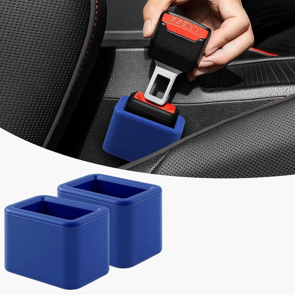 Deux Supports de Boucle de Ceinture de Sécurité, en silicone, Permettent aux Boucles de Ceinture de Se Tenir Debout pour un Accès Facile, Bleu