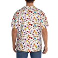 thumbnail image 3 of Balery Drink And Cocktail Glasses Camisa Casual de Manga Corta con Botones para Hombre, Texturizada, Estilo Cubano, para Playa, Verano-XX-Large, 3 of 5