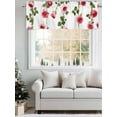thumbnail image 5 of Elegant Roses Curtain Valances for Windows, Pastoral Floral Green Branch Stems Kitchen Valance Window Treatment, Light Filtering Block Curtains for Bathroom/Bedroom/Living Room 42'' x 18'', 5 of 9