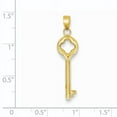 thumbnail image 3 of 14K Yellow Gold Polished 3-D Key Charm (34 X 9) Made In Indonesia k4701, 3 of 3