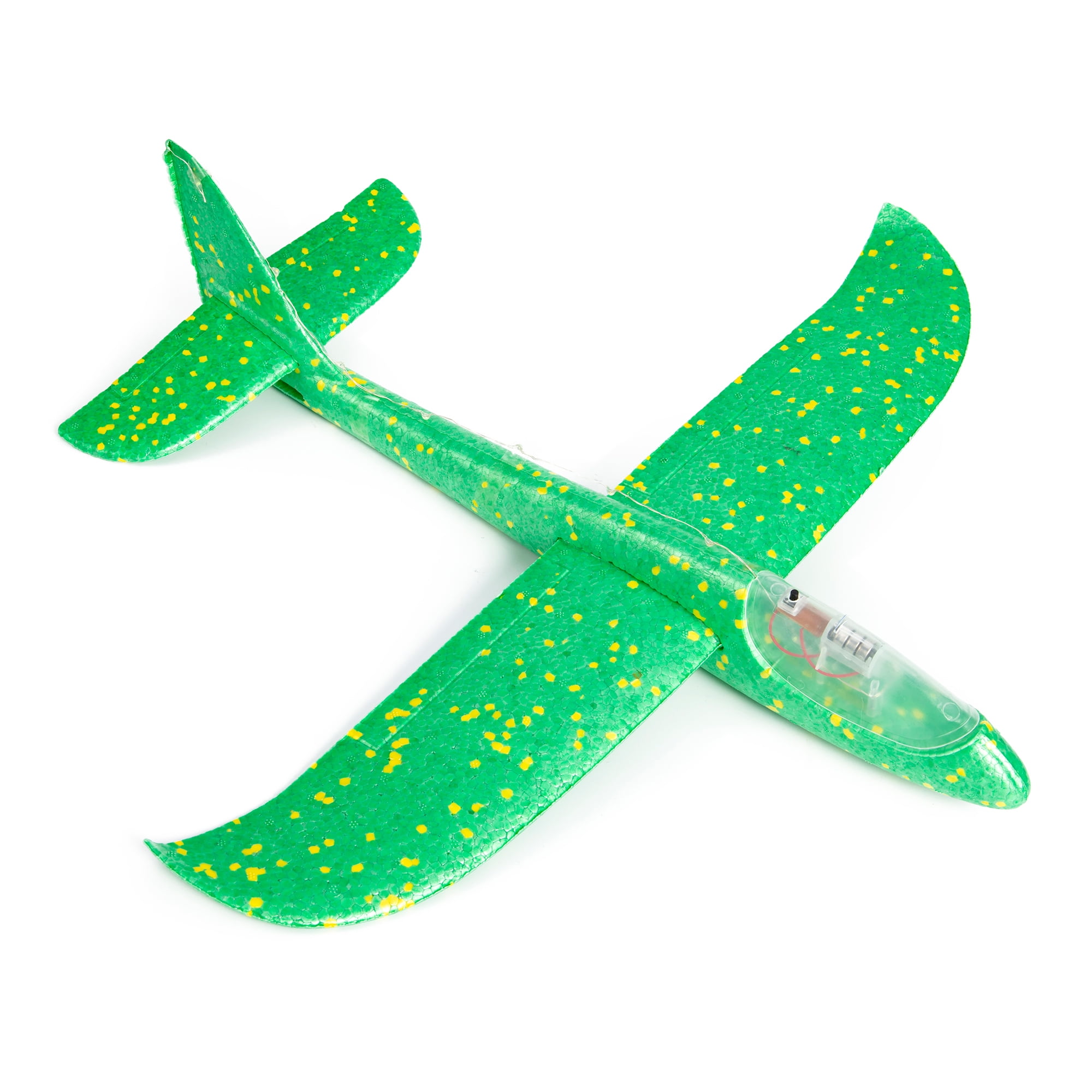 Details about   Foam Throwing Glider Toy with LED Light Outdoor Children DIY Airplane Model Toy 